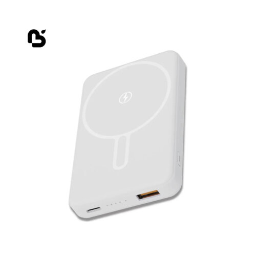 Powerbank Portatil Inalambrico Magnetico 22.5w 5000mah Usb C Blanco