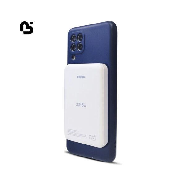 Fondo Imagen Producto Powerbank Portatil Inalambrico Magnetico 22.5w 5000mah Usb C Blanco